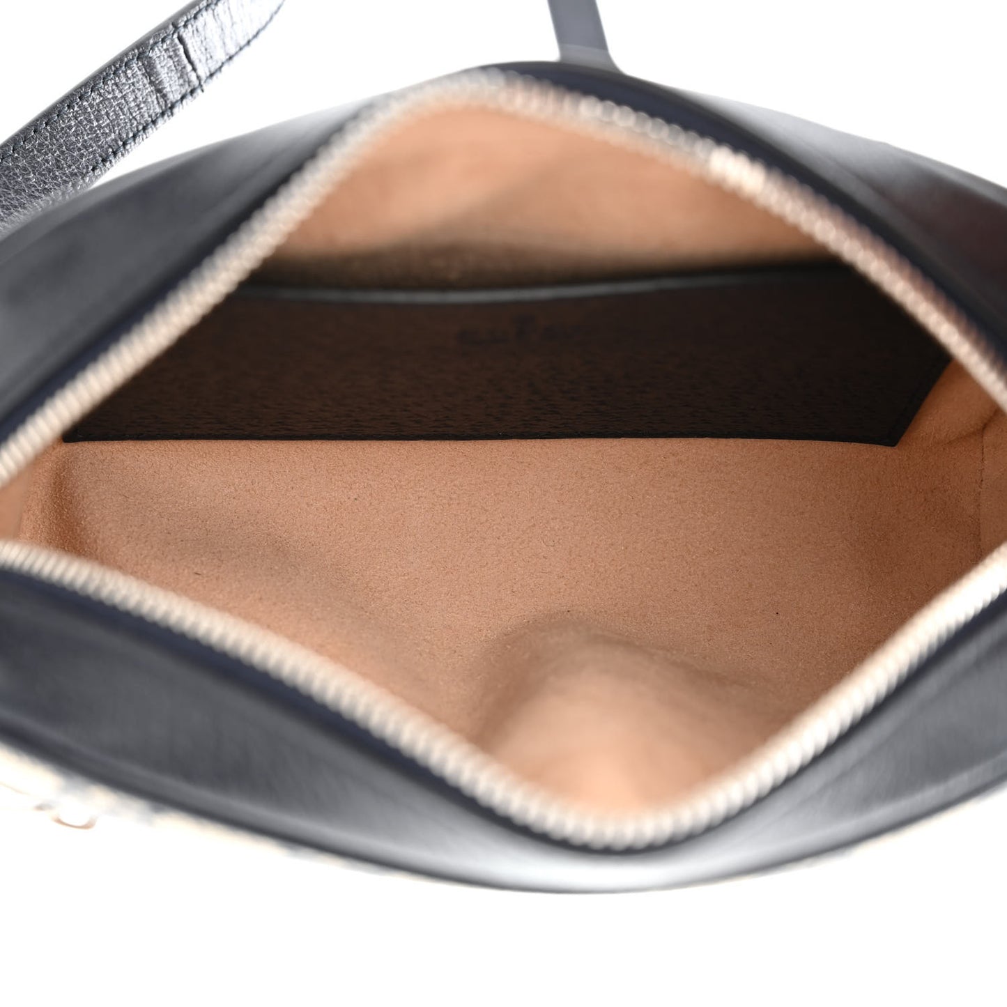 GG Supreme Monogram Textured Dollar Calfskin Web Mini Ophidia Shoulder Bag Beige Blue