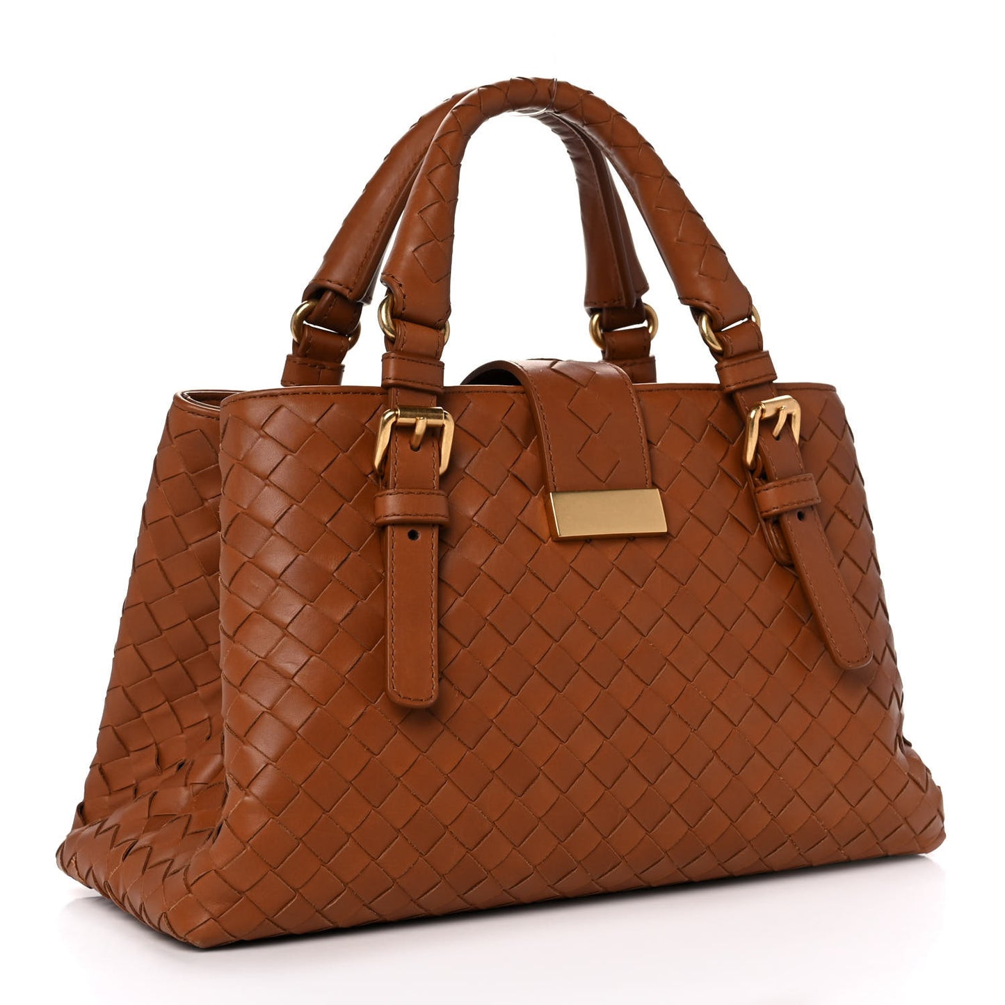 Calfskin Intrecciato Mini Roma Noce