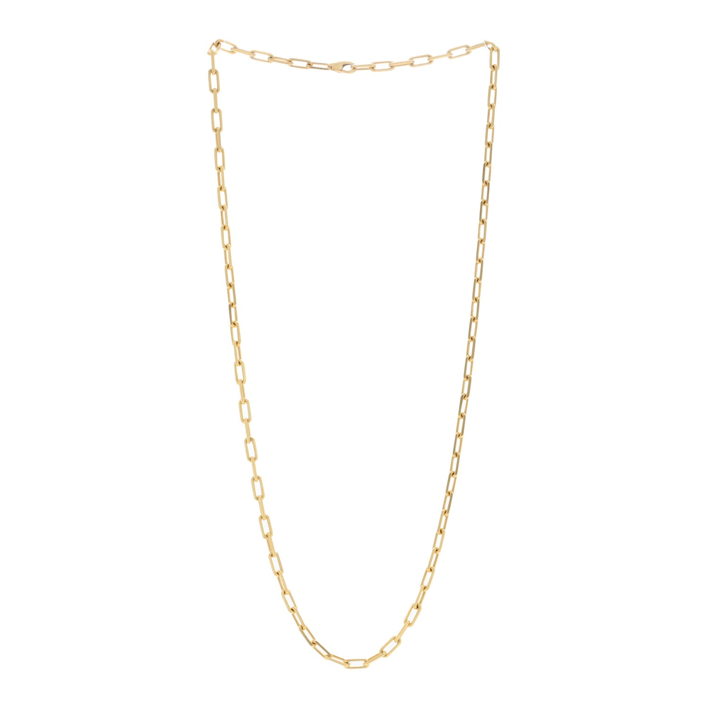 18K Yellow Gold SM Santos De Cartier Link Necklace 22"