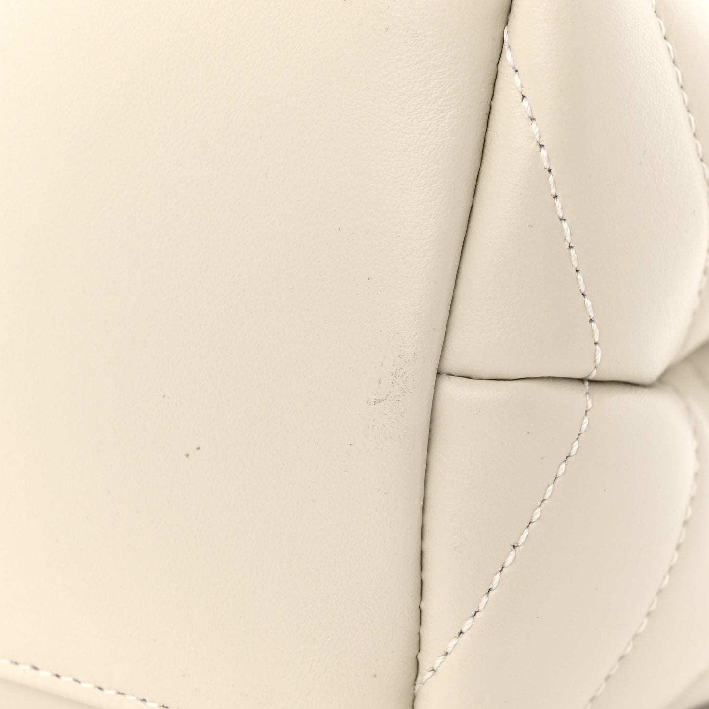Calfskin Y Quilted Monogram Medium Loulou Chain Satchel Crema Soft