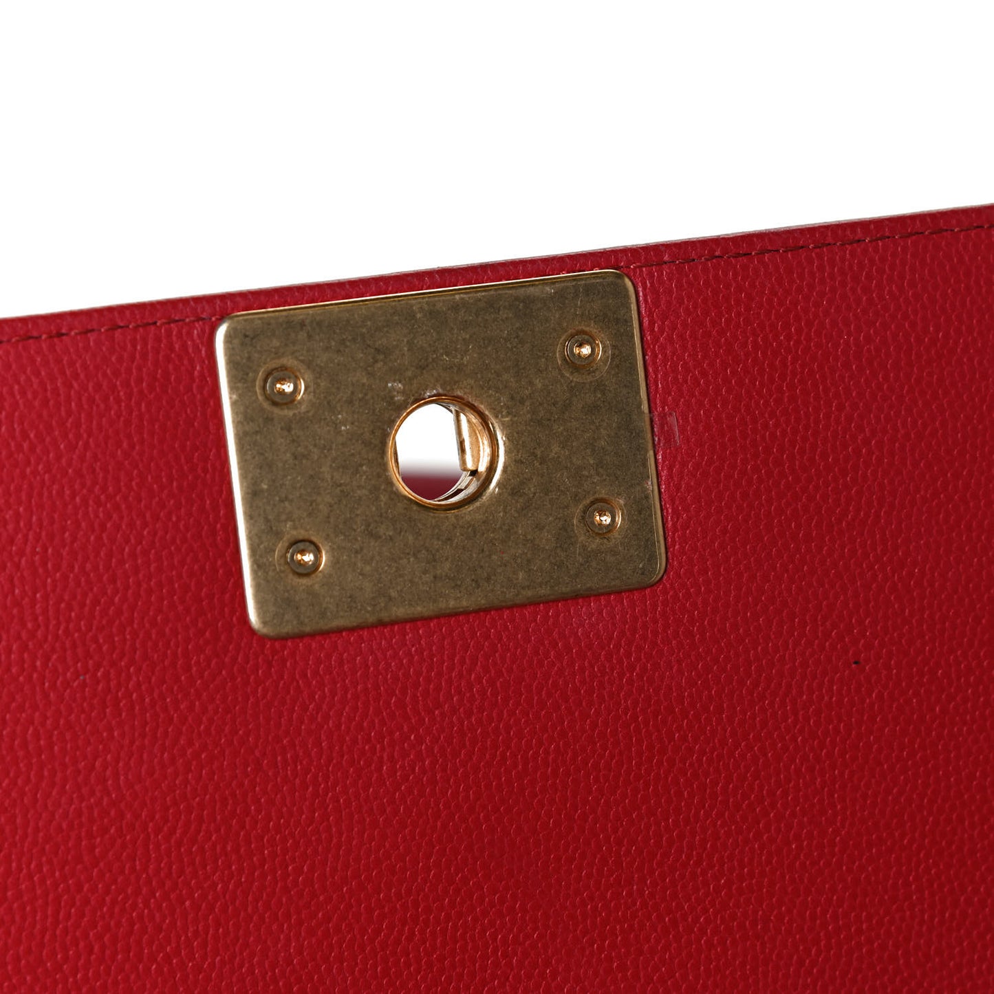 Caviar Quilted Medium Boy Flap Red