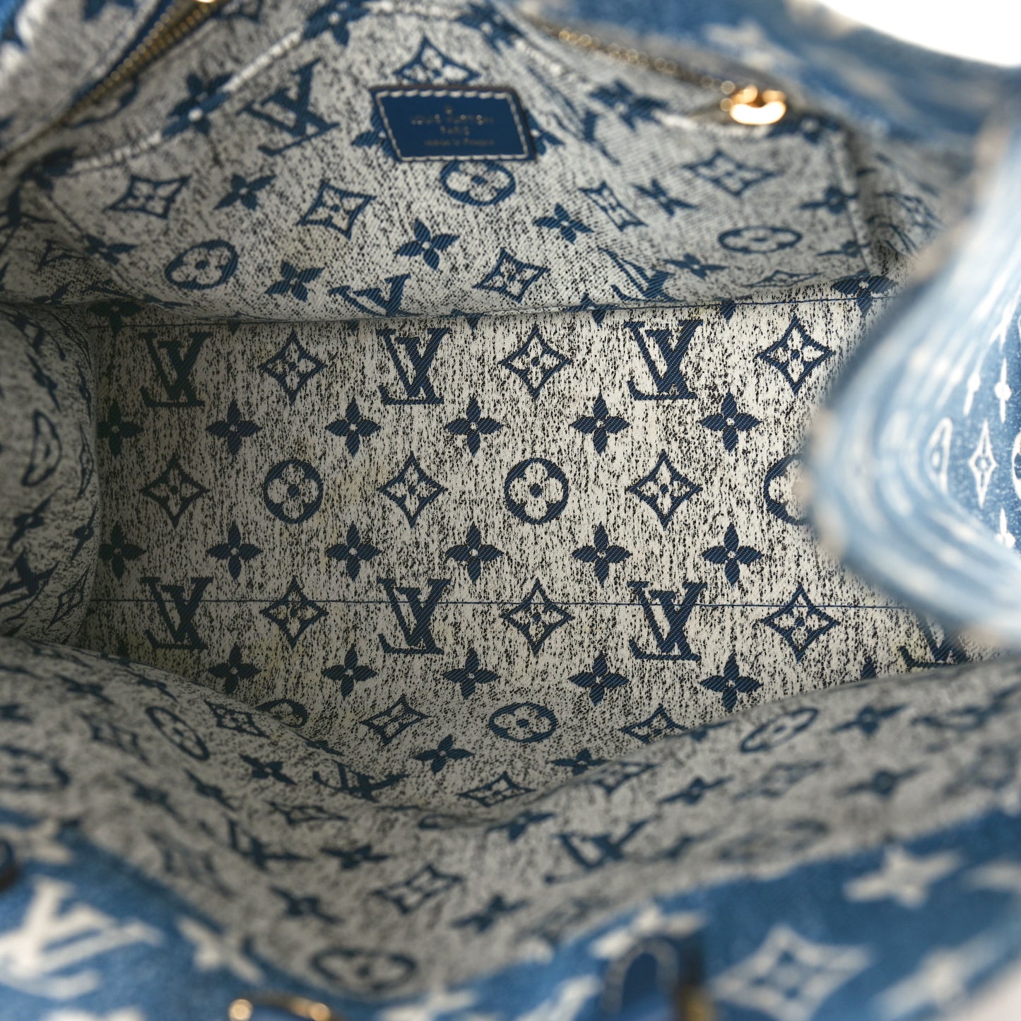 Monogram Jacquard Denim Onthego MM Bleu