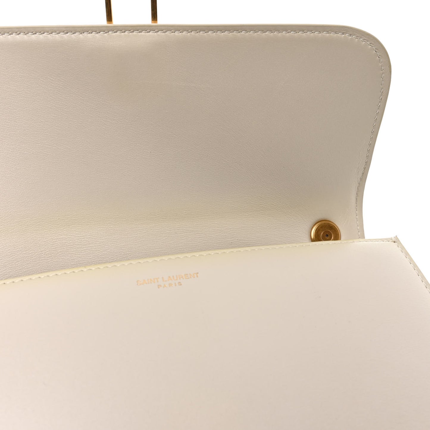 Smooth Calfskin Carre Satchel Crema Soft