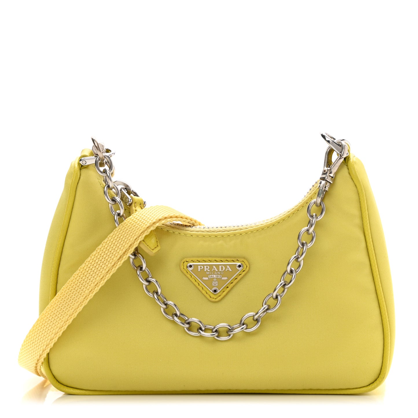 Tessuto Nylon Saffiano Mini Re-Edition 2000 Shoulder Bag Ananas