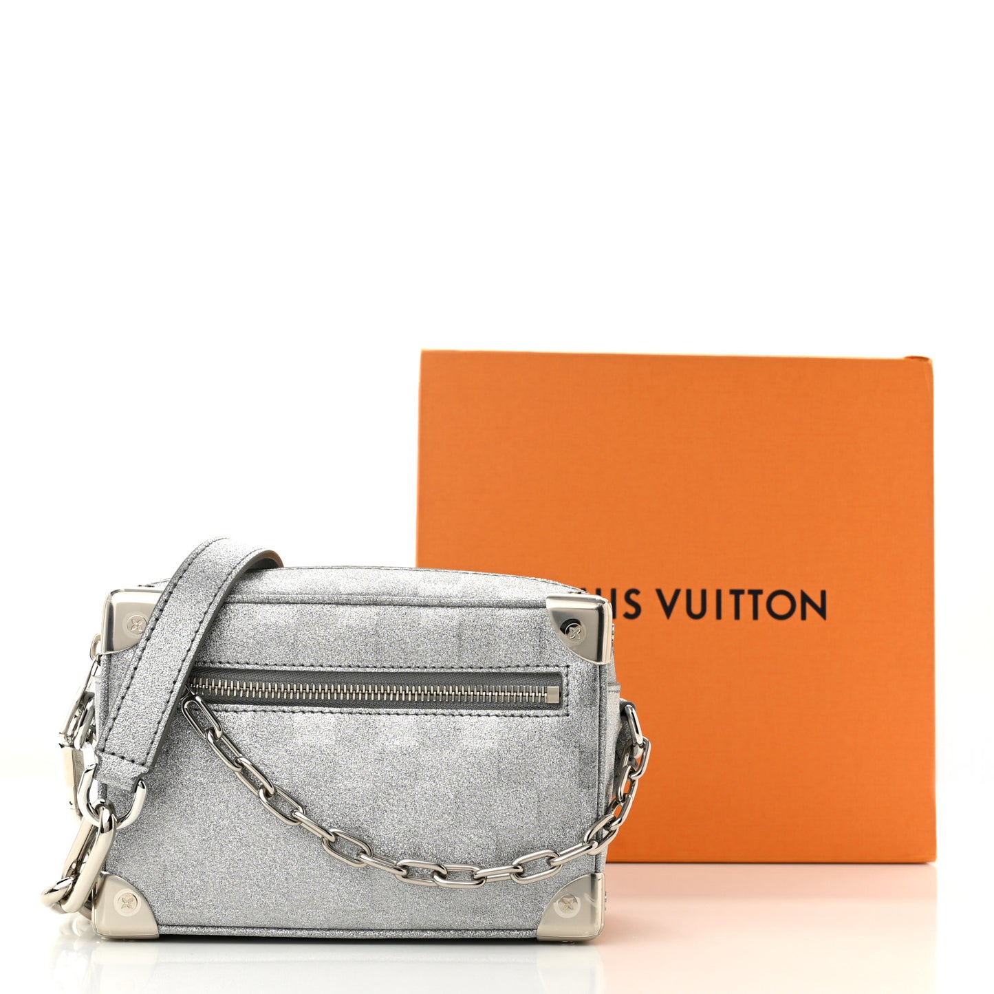Damier Glitter Mini Soft Trunk Silver