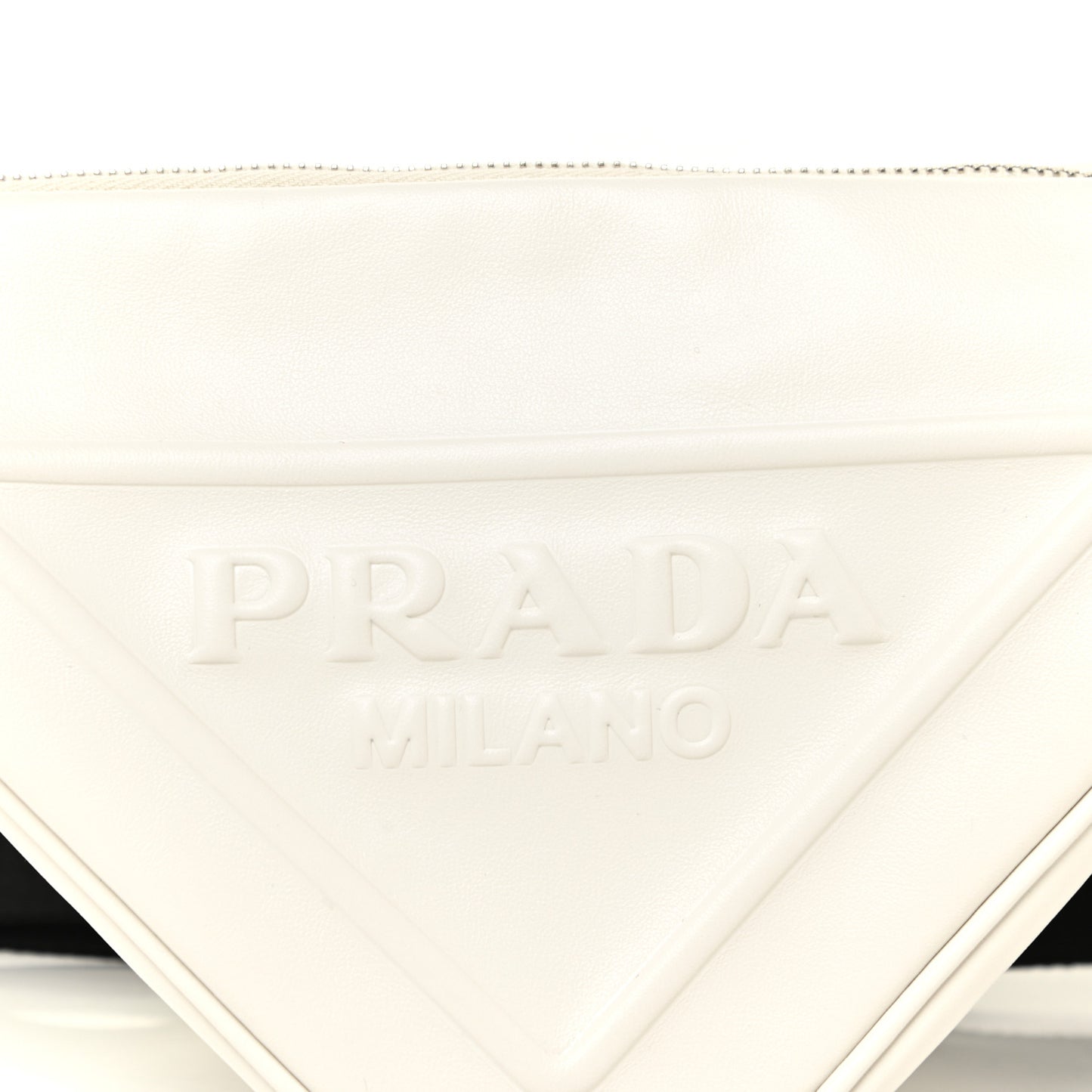 Grace Lux Triangle Shoulder Bag White