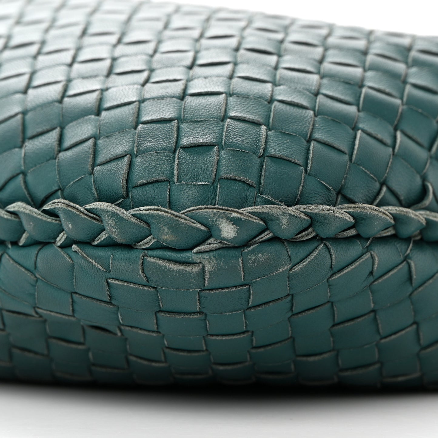 Nappa Intrecciato Large Veneta Hobo Teal