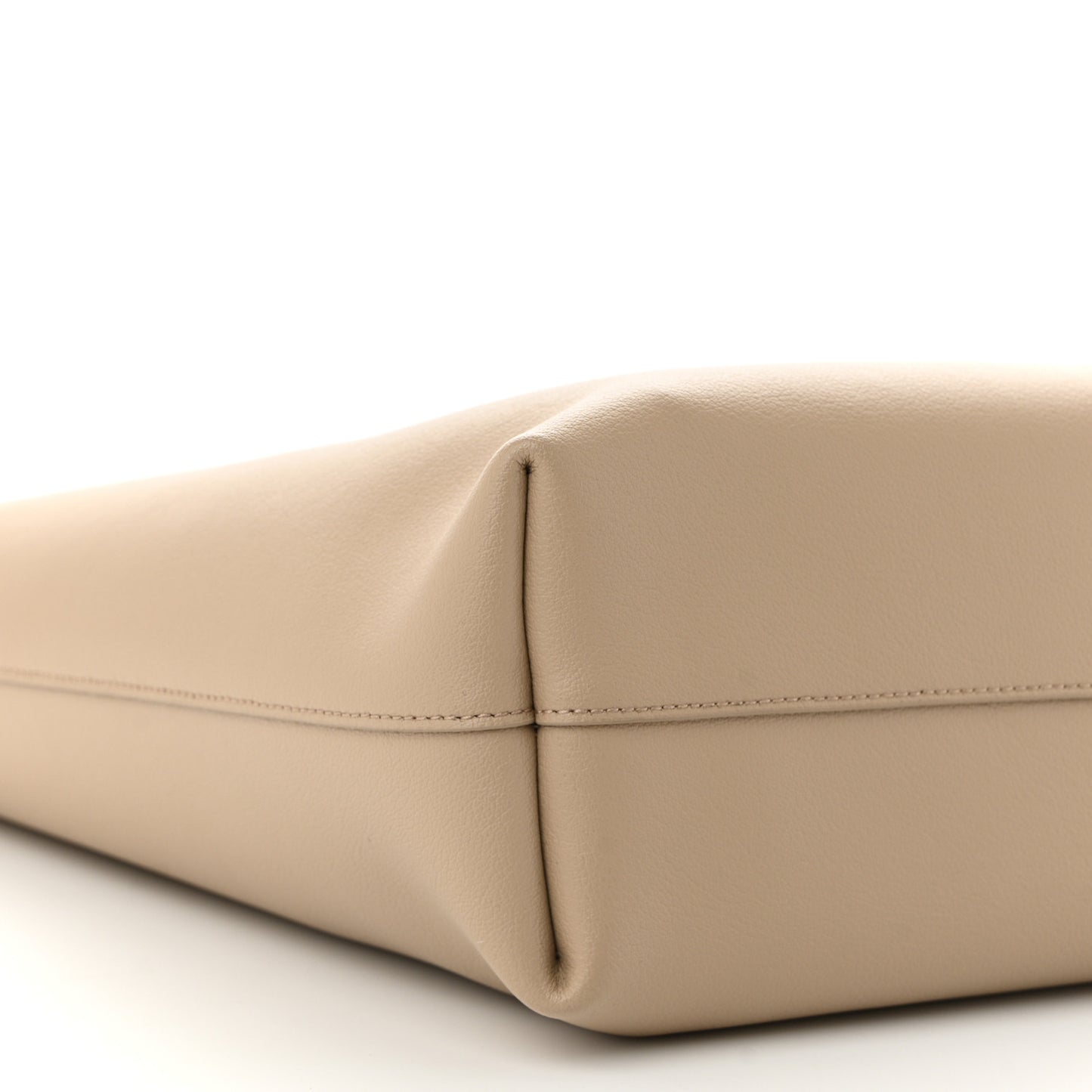 Calfskin North-South Shopping Tote Dark Beige