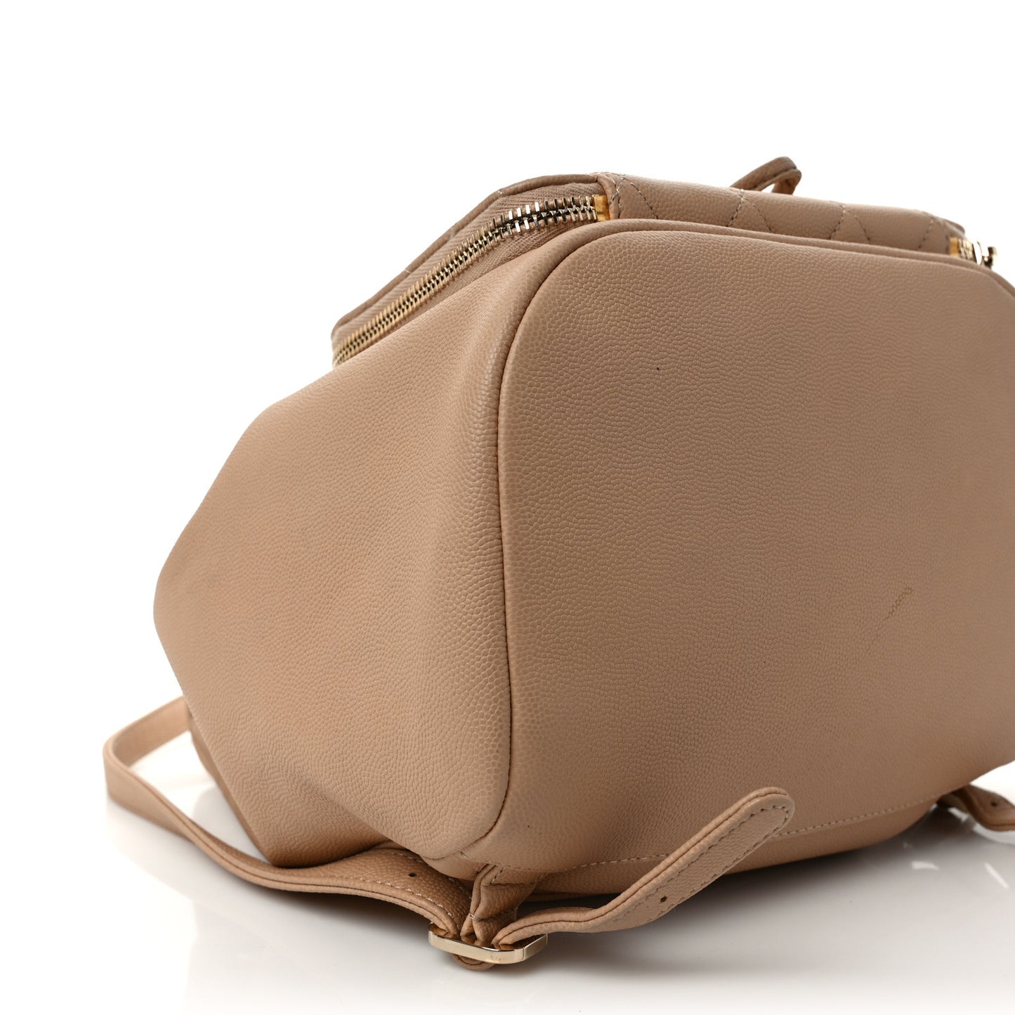 Caviar Quilted Business Affinity Backpack Beige