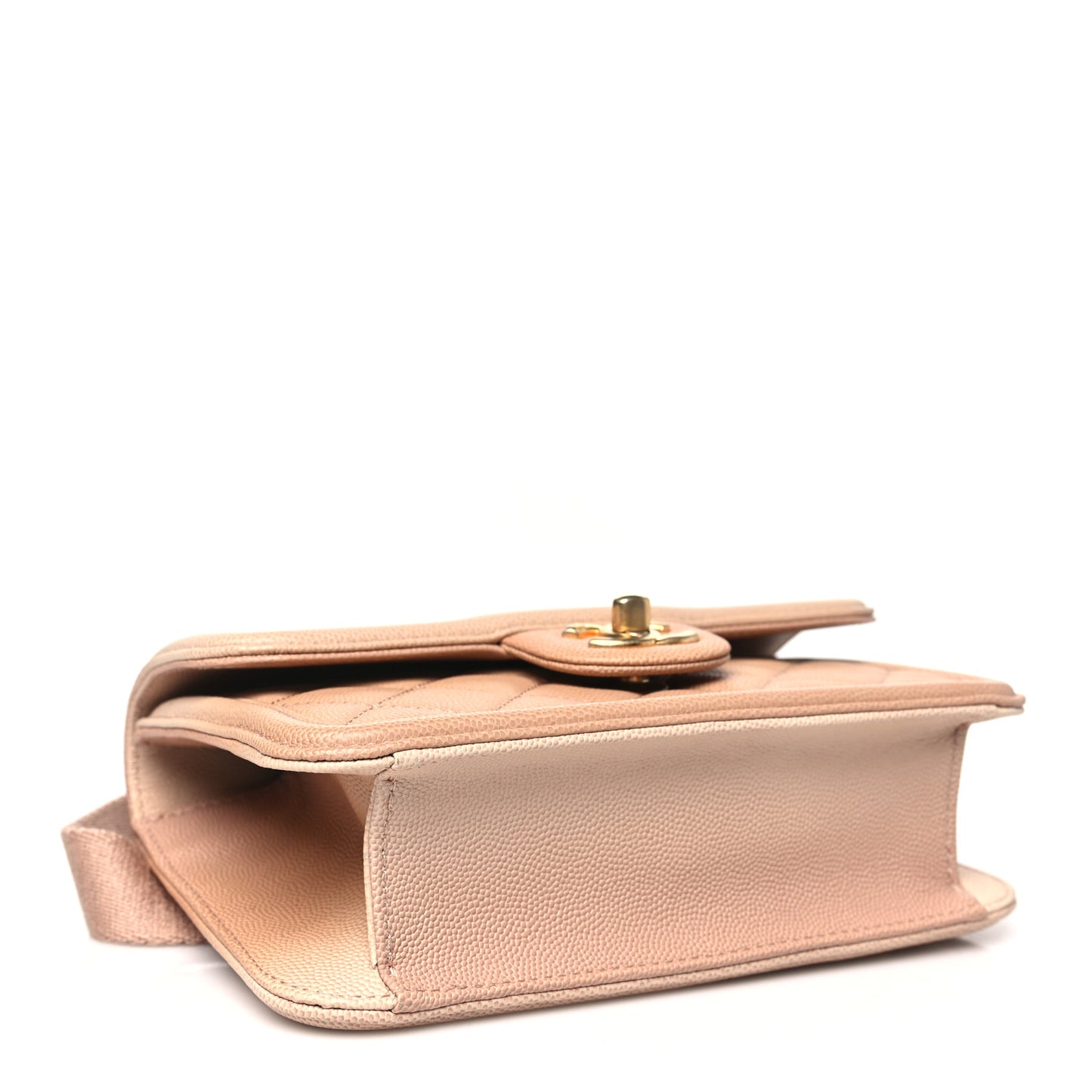 Caviar Quilted Sunset On The Sea Waist Bag Beige