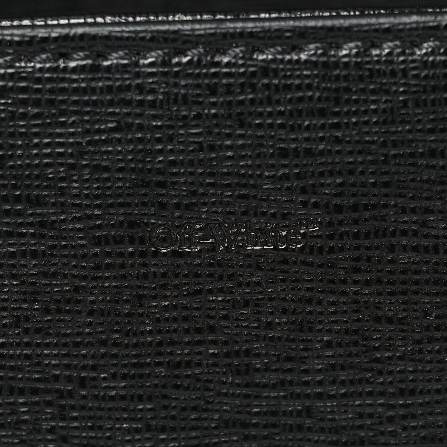 Off-White Saffiano Striped Diag Binder Flap Bag Black White 5 of 8