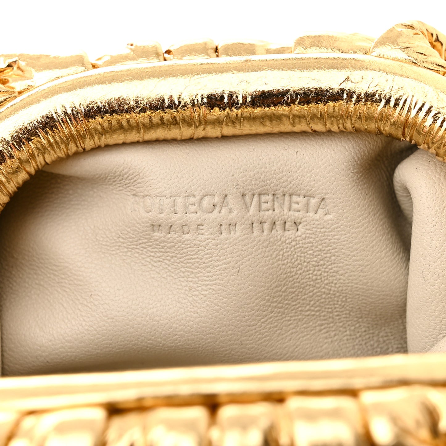 Metallic Crinkled Lambskin The Coin Purse Oro