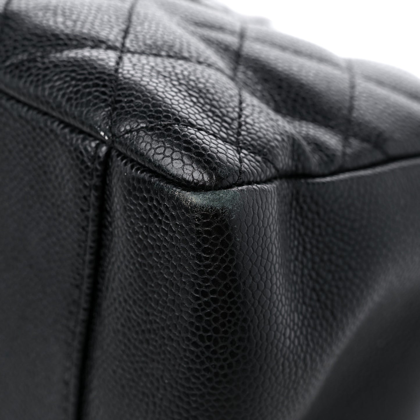 Caviar Quilted Grand Shopping Tote GST Black