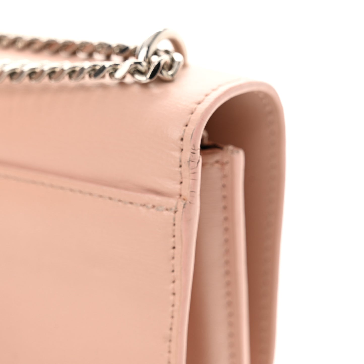 Calfskin Monogram Sunset Chain Wallet Light Pink