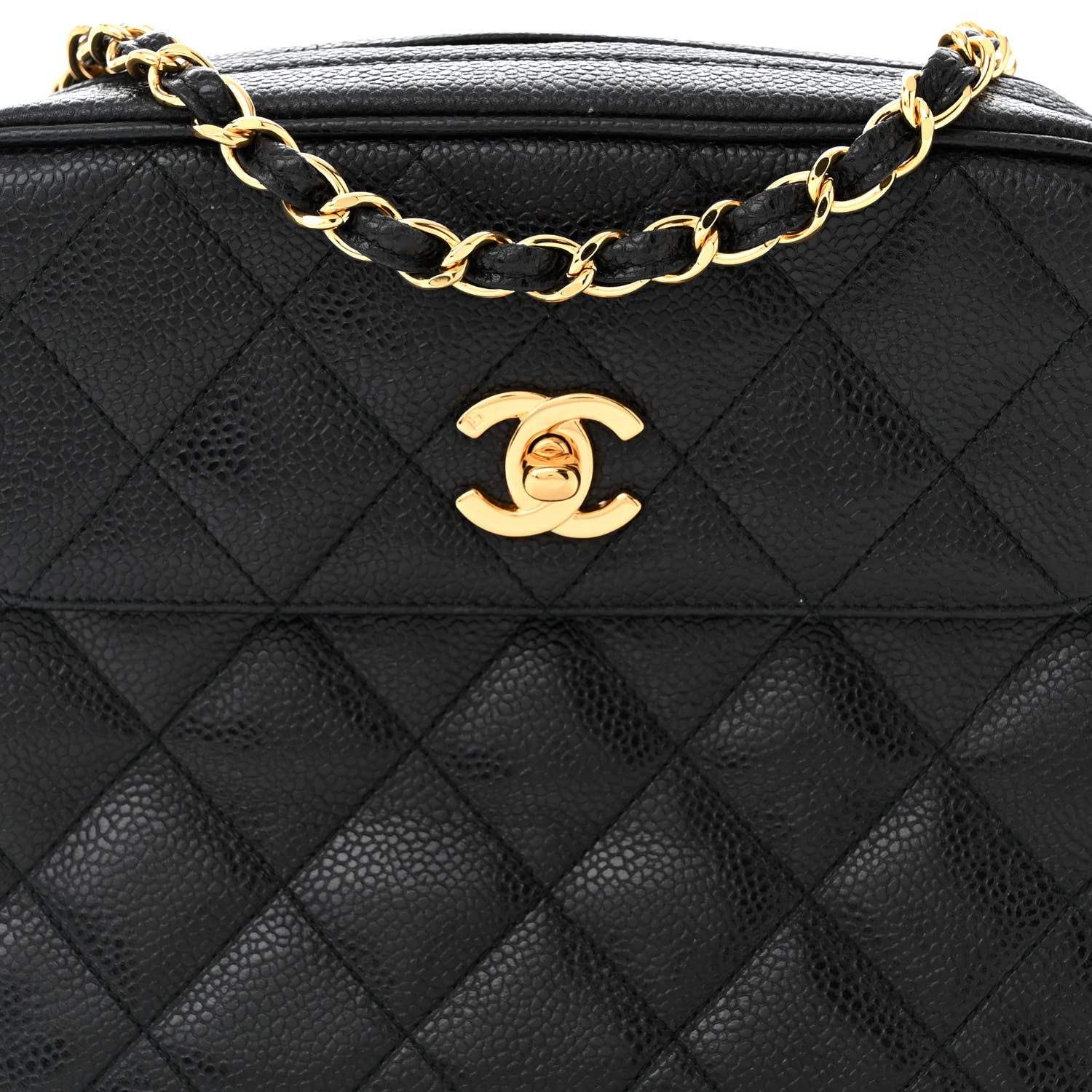 Chanel Caviar Quilted Flap Camera Case Black 9 of 13