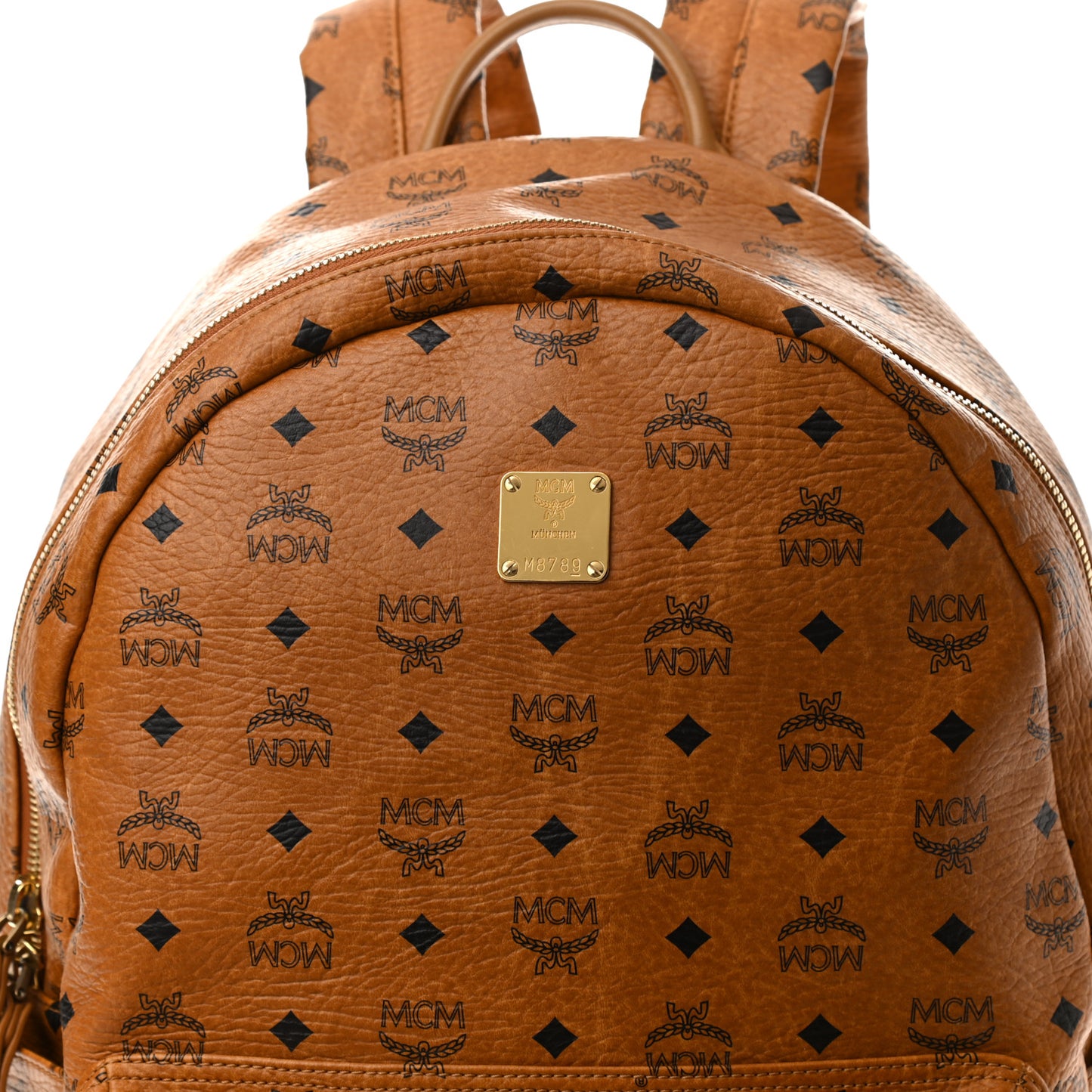 Visetos Large Side Studs Stark Backpack Cognac