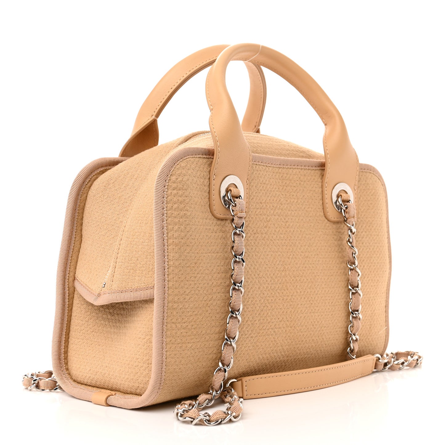 Denim Deauville Bowling Bag Beige