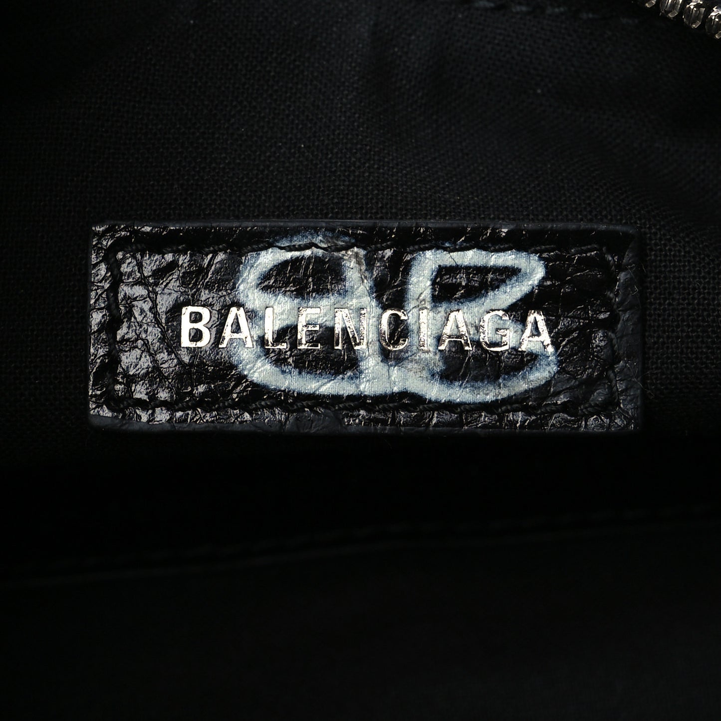Agneau Arena Graffiti Le Cagole Shoulder Bag XS Black