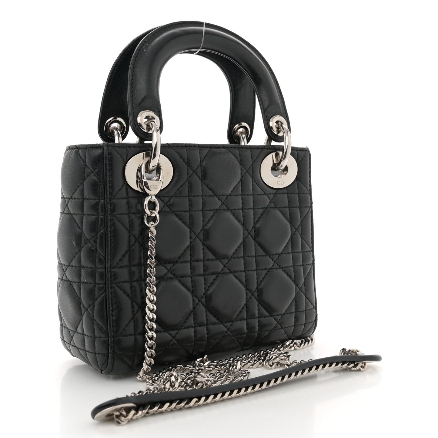 Lambskin Cannage Mini Lady Dior Black