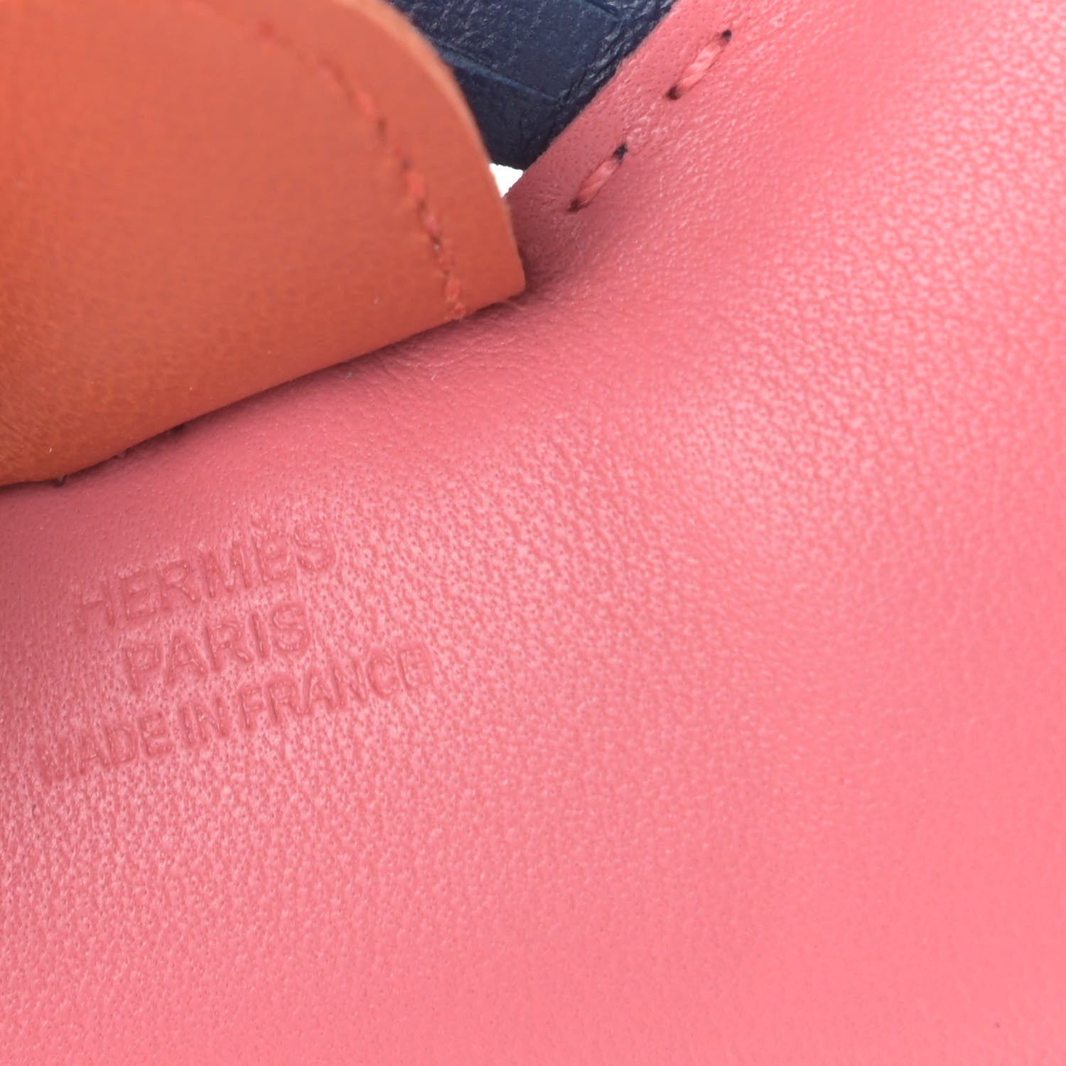 Hermes Milo Lambskin Grigri Rodeo Horse Bag Charm MM Rose Azalee Cornaline Bleu De Malte 3 of 3