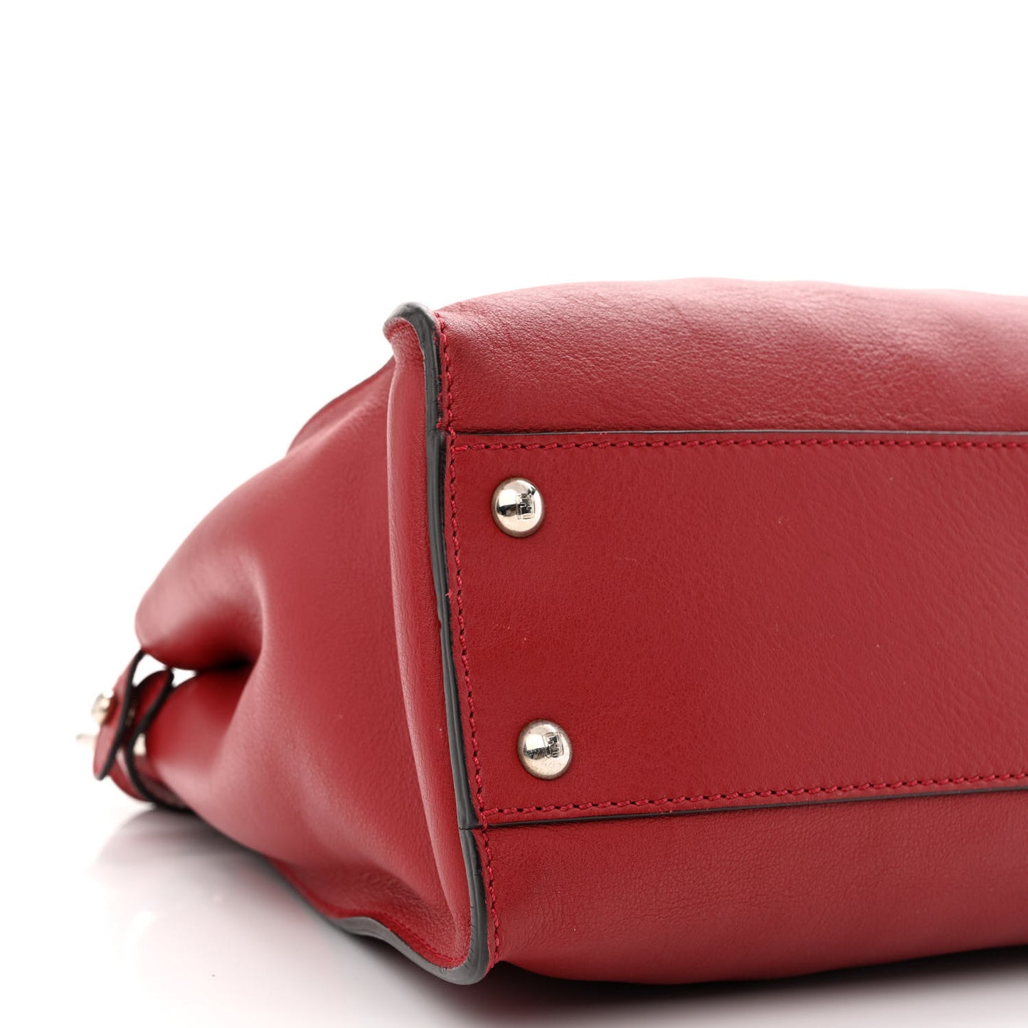 Vitello Seta Shiny Nappa Medium Peekaboo Iconic Satchel Ribes Azzurro Polvere