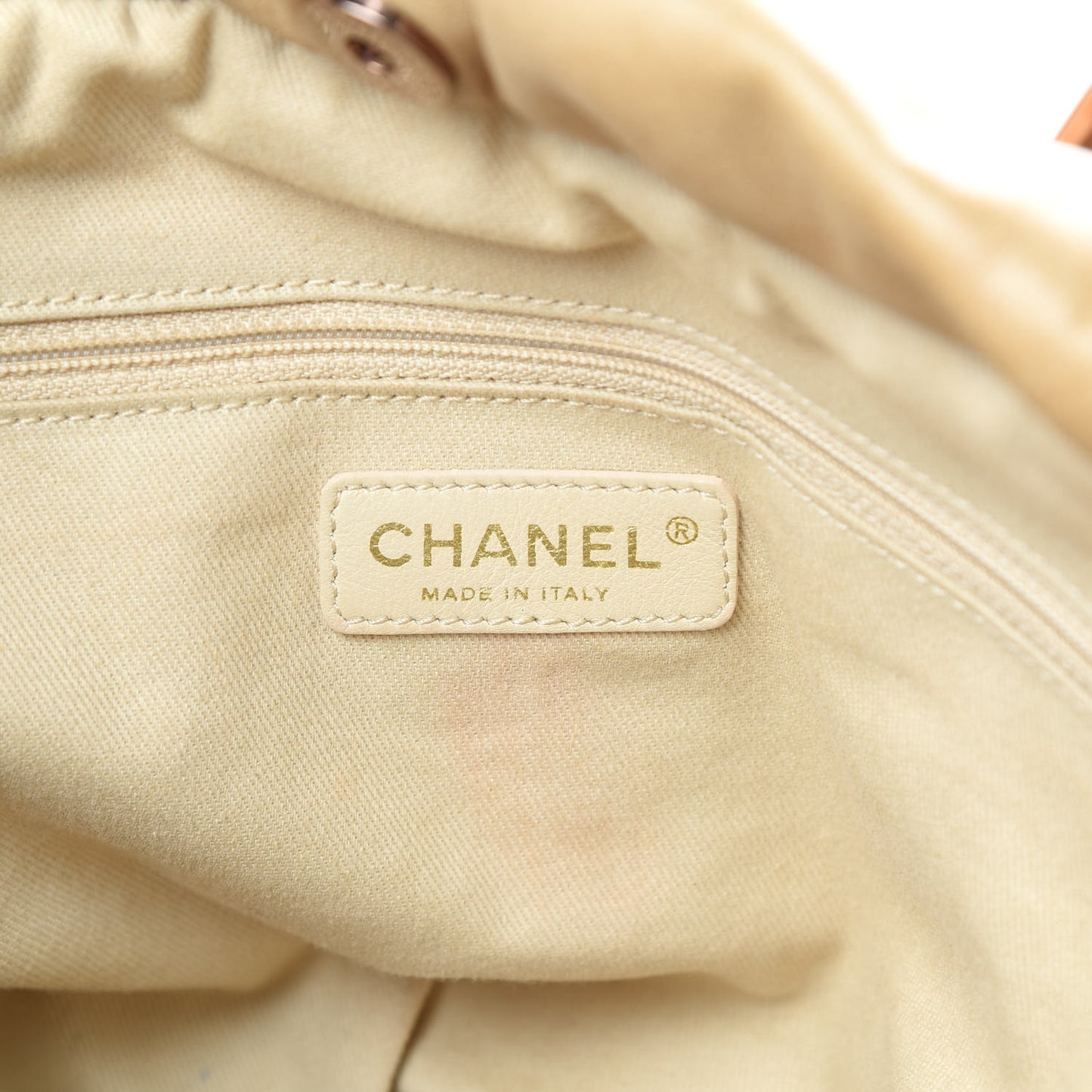 Lambskin Quilted Cloudy Bundle East West Tote Light Beige
