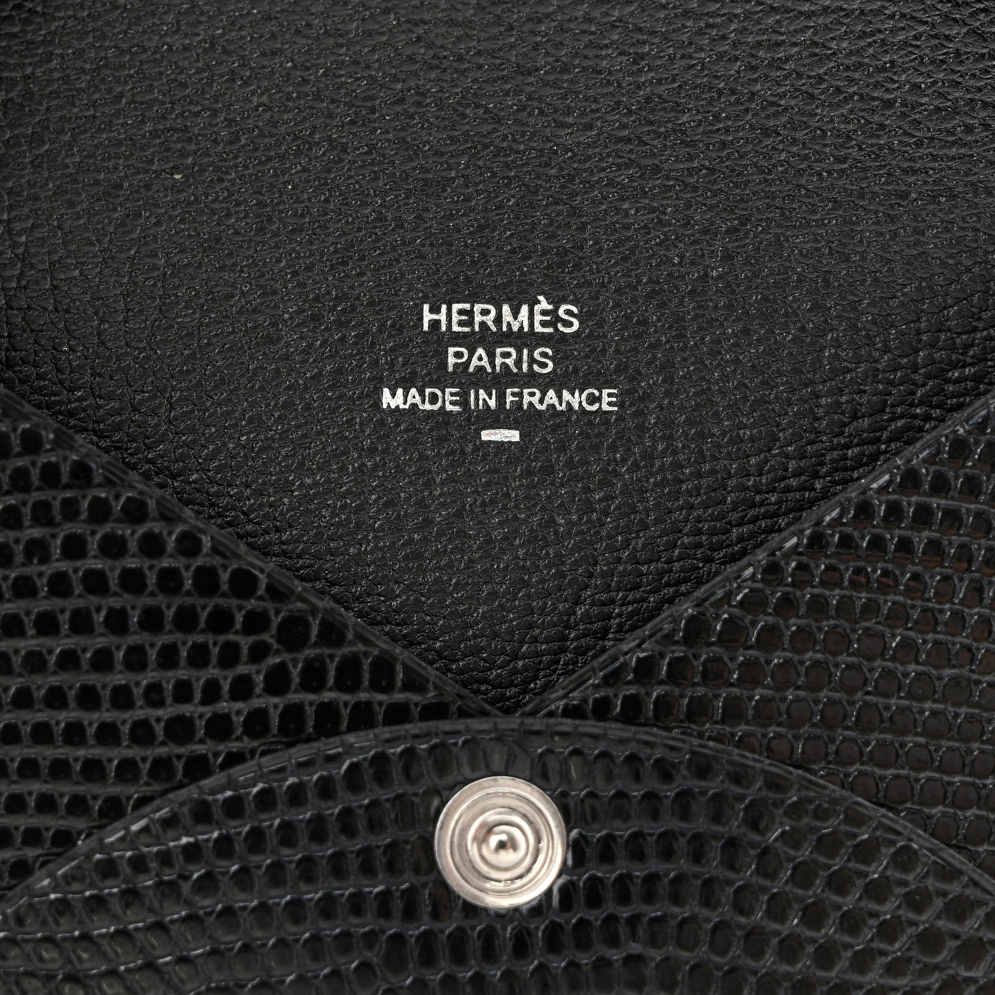Lizard Calvi Card Case Black