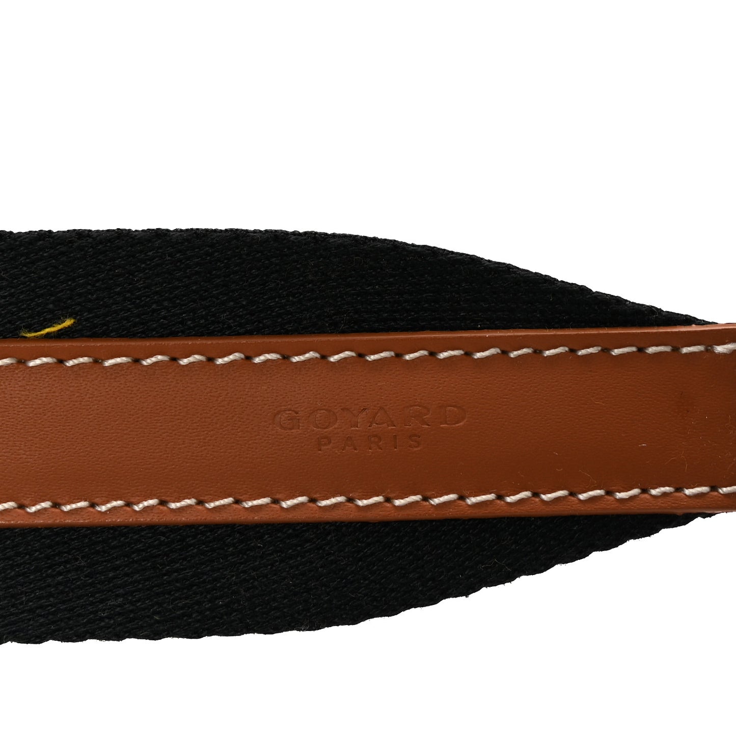 Canvas Calfskin Adjustable Shoulder Strap Black Gold