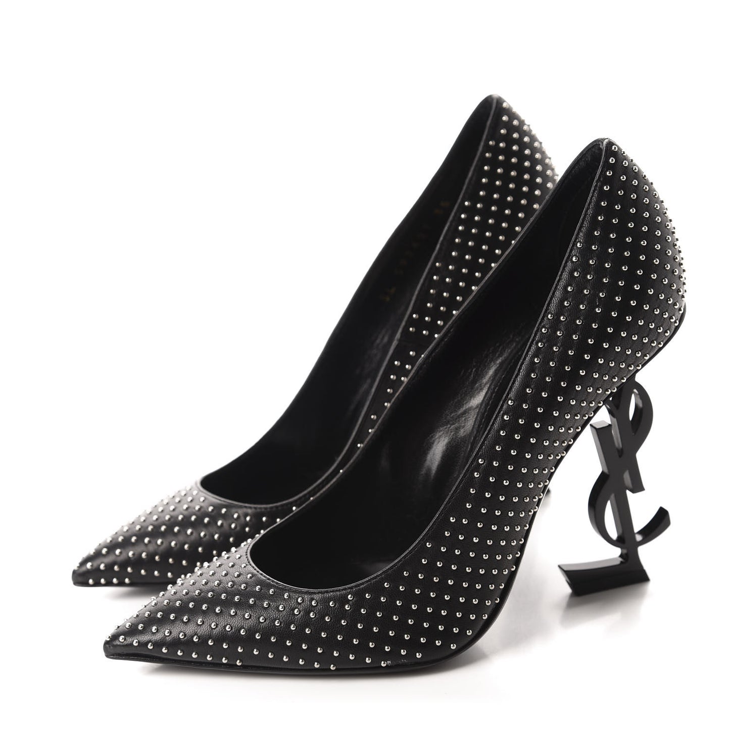 Calfskin Studded Opyum 100 Pumps 35 Black