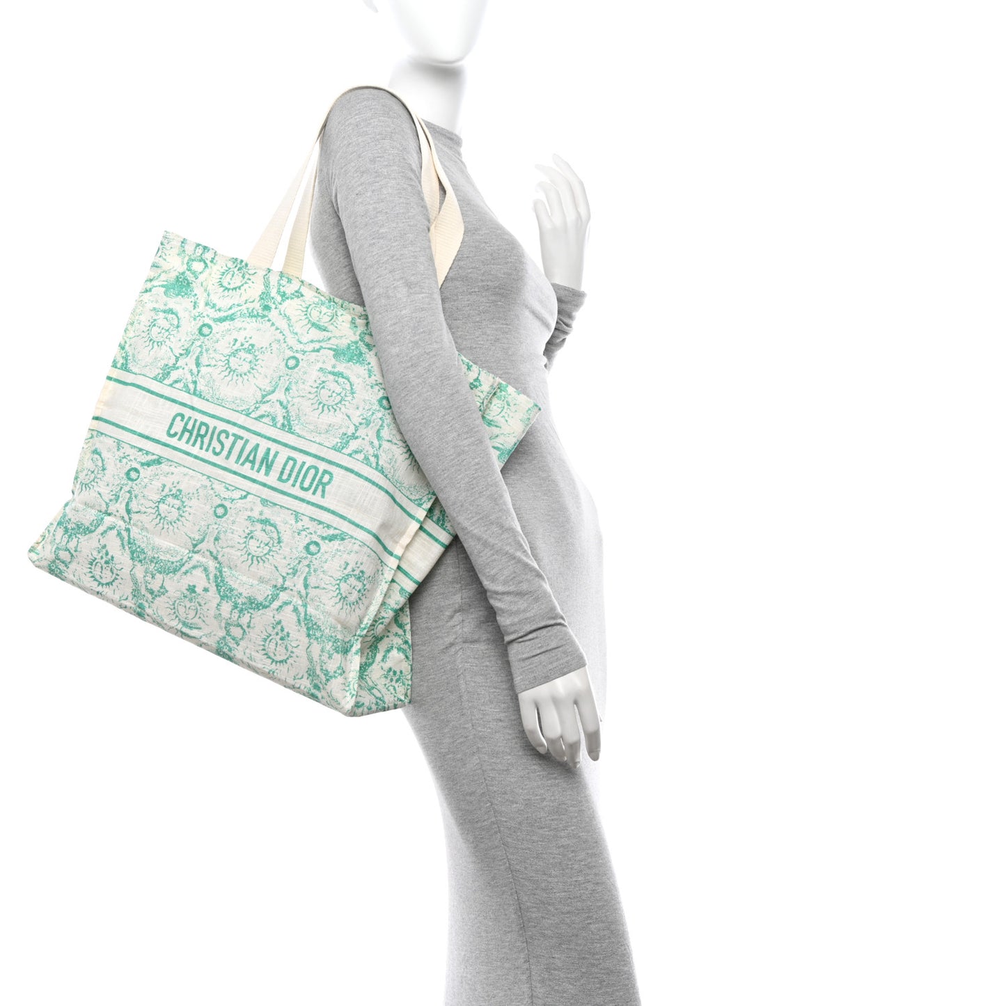 Canvas Dioriviera Toile de Jouy Soleil Tote Aquamarina