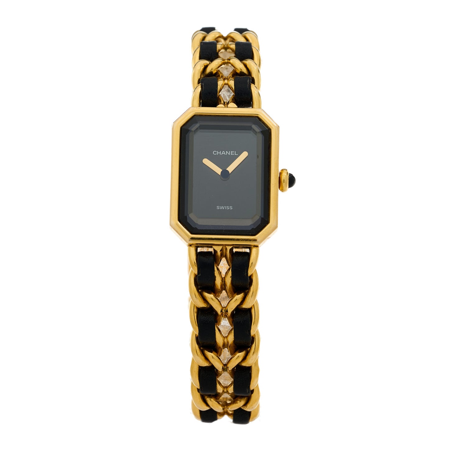 Stainless Steel Lambskin 20mm Chain Premiere Quartz Watch Gold XL