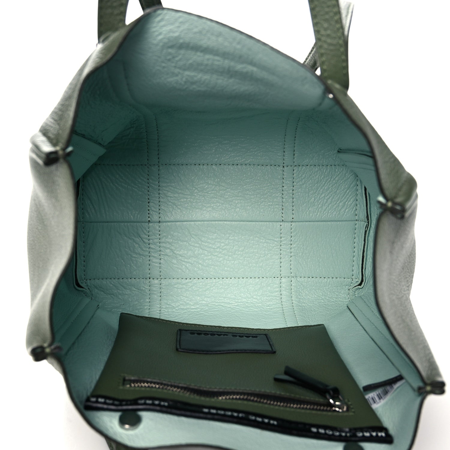 Marc Jacobs Grained Calfskin The Tag Tote Green 7 of 10
