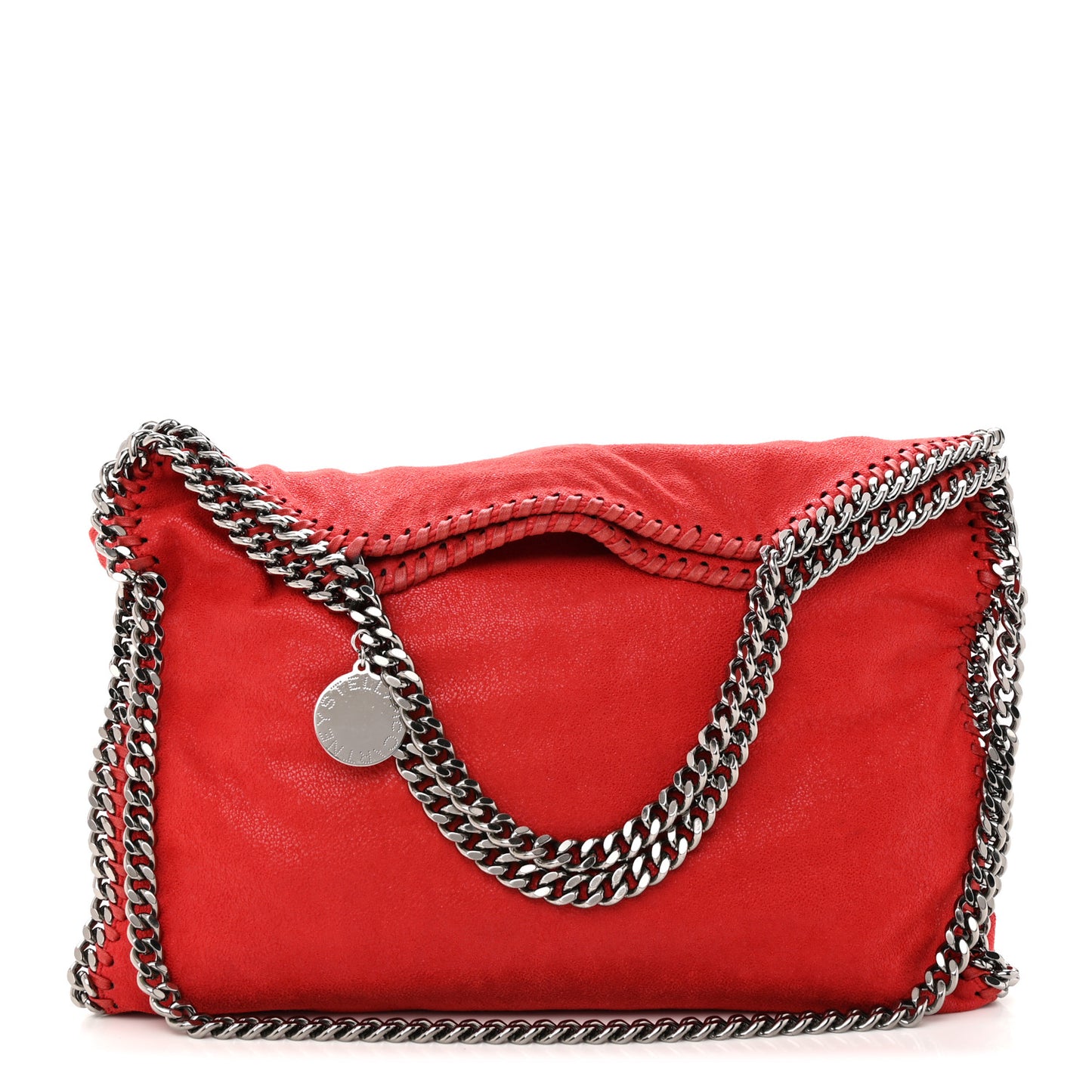 Shaggy Deer Falabella Fold Over Tote Cherry