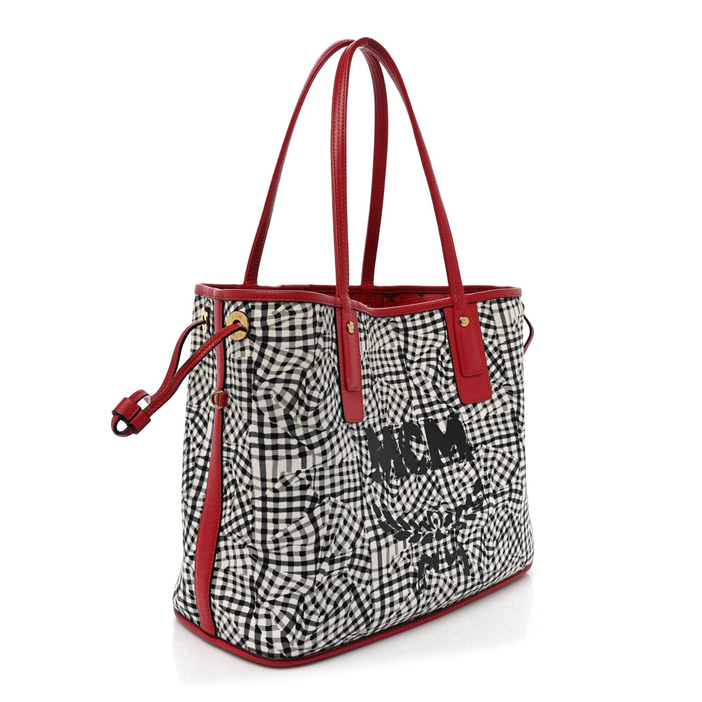 Visetos Medium Liz Reversible Shopper Tote Ruby Red
