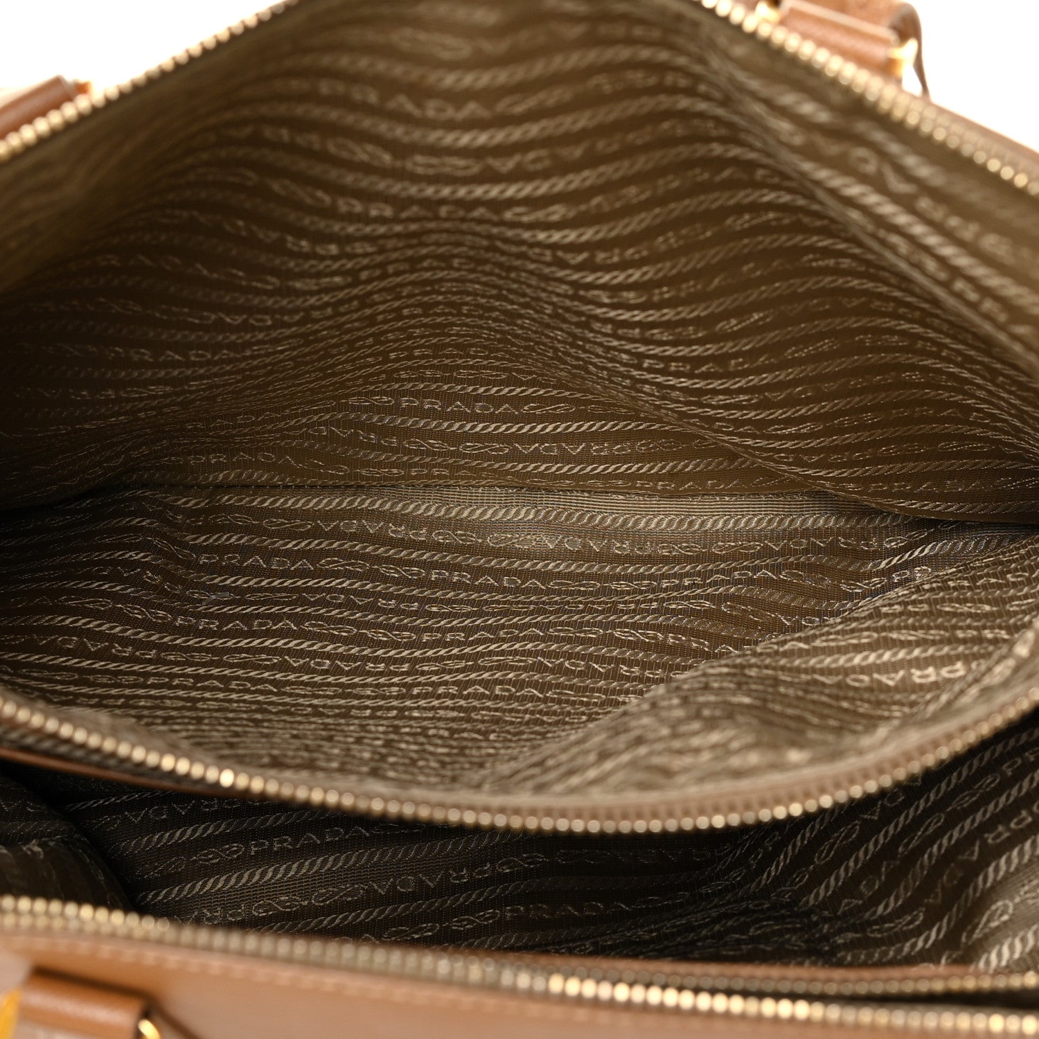 Prada Saffiano Large Galleria Double Zip Tote Caramel 7 of 32