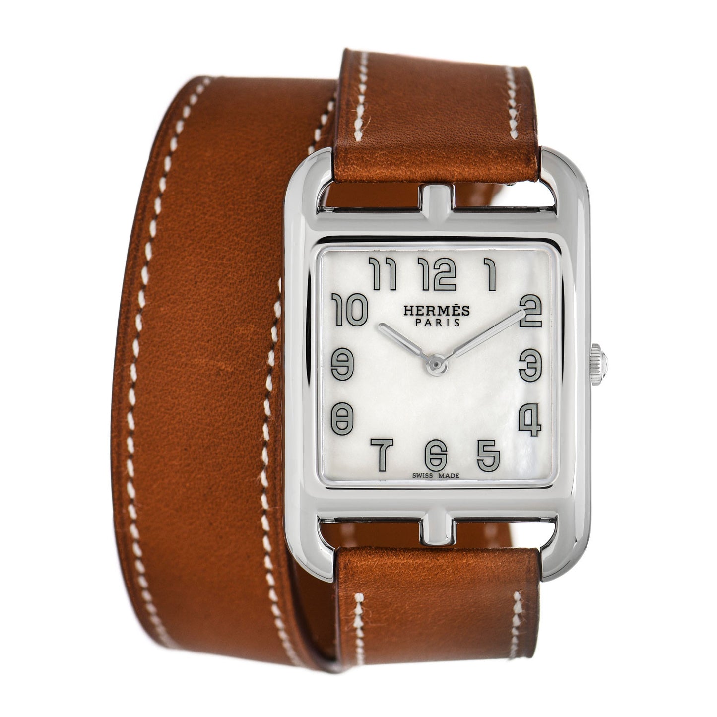 Stainless Steel Barenia Mother of Pearl 29mm Cape Cod Double Tour Quartz Watch Fauve
