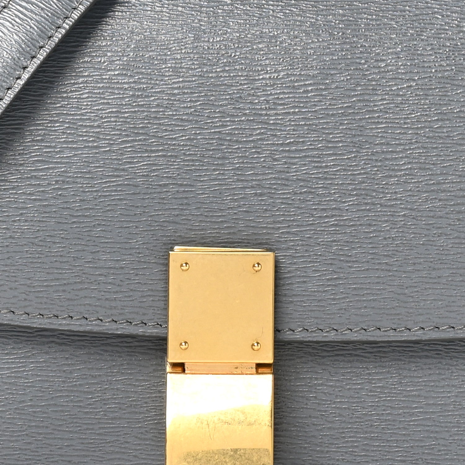 Celine Liege Calfskin Small Classic Box Flap Bag Medium Grey 7 of 9