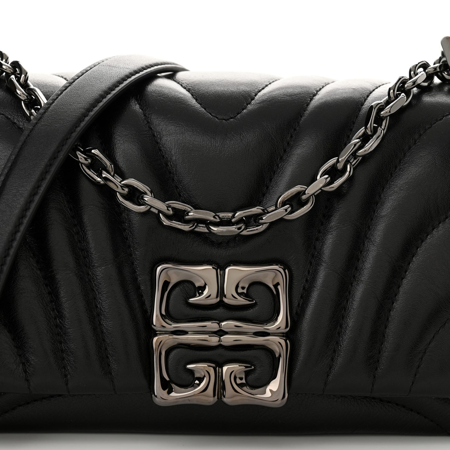 Calfskin Quilted Small 4G Shoulder Bag Black