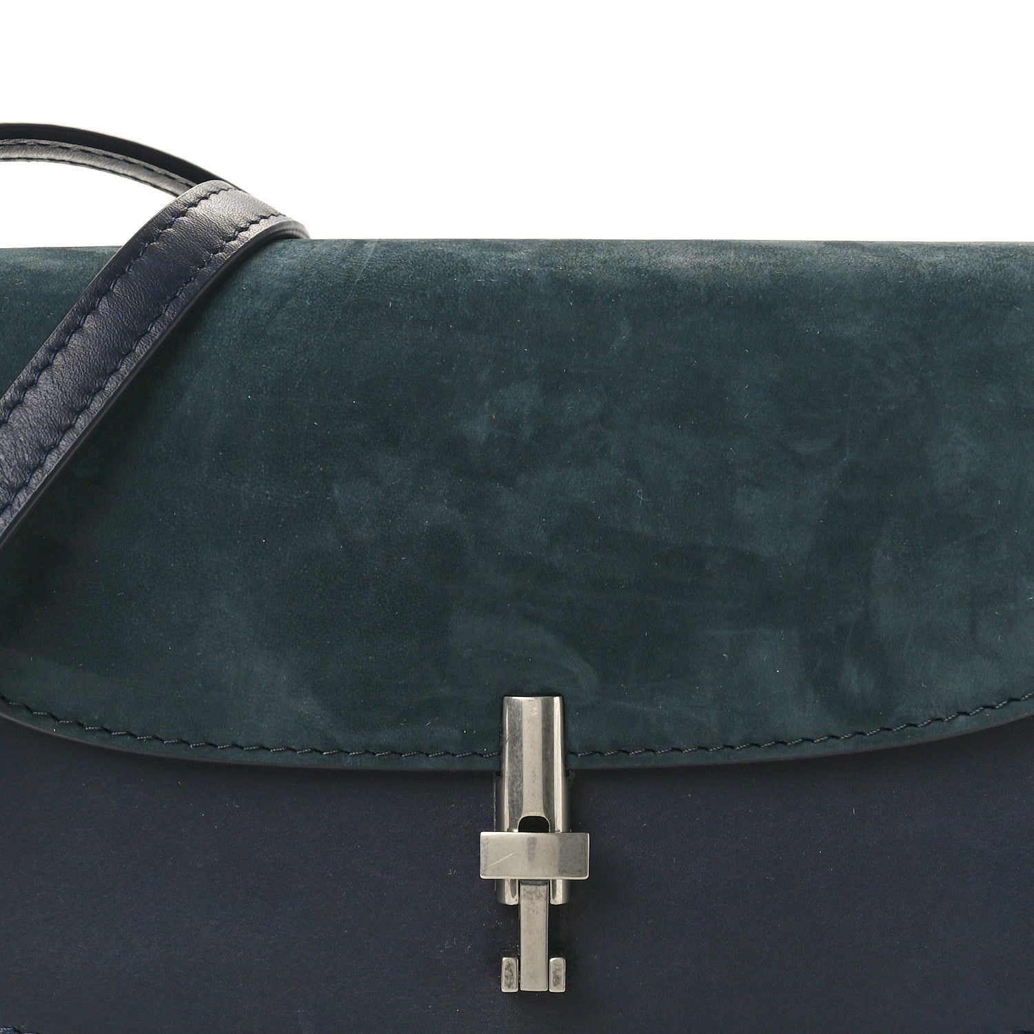The Row Nubuck Calfskin Sofia E/W Crossbody Deep Navy Virginia Blue 7 of 10