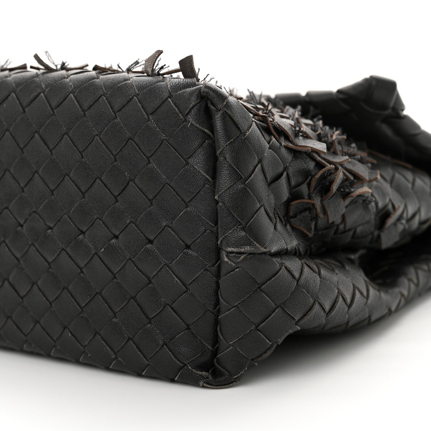 Nappa Intrecciato Fringe Flap Grey