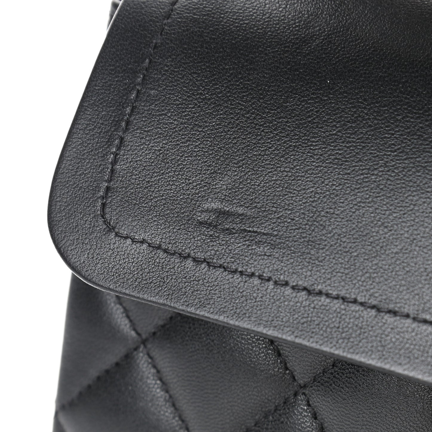 Lambskin Quilted Small Double Flap Black