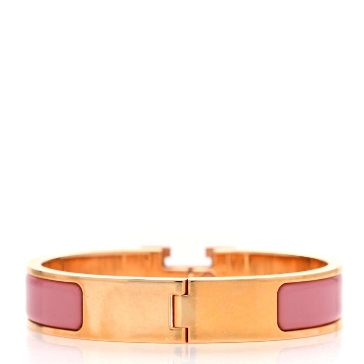 Enamel Narrow Clic Clac H Bracelet PM Rose Patch