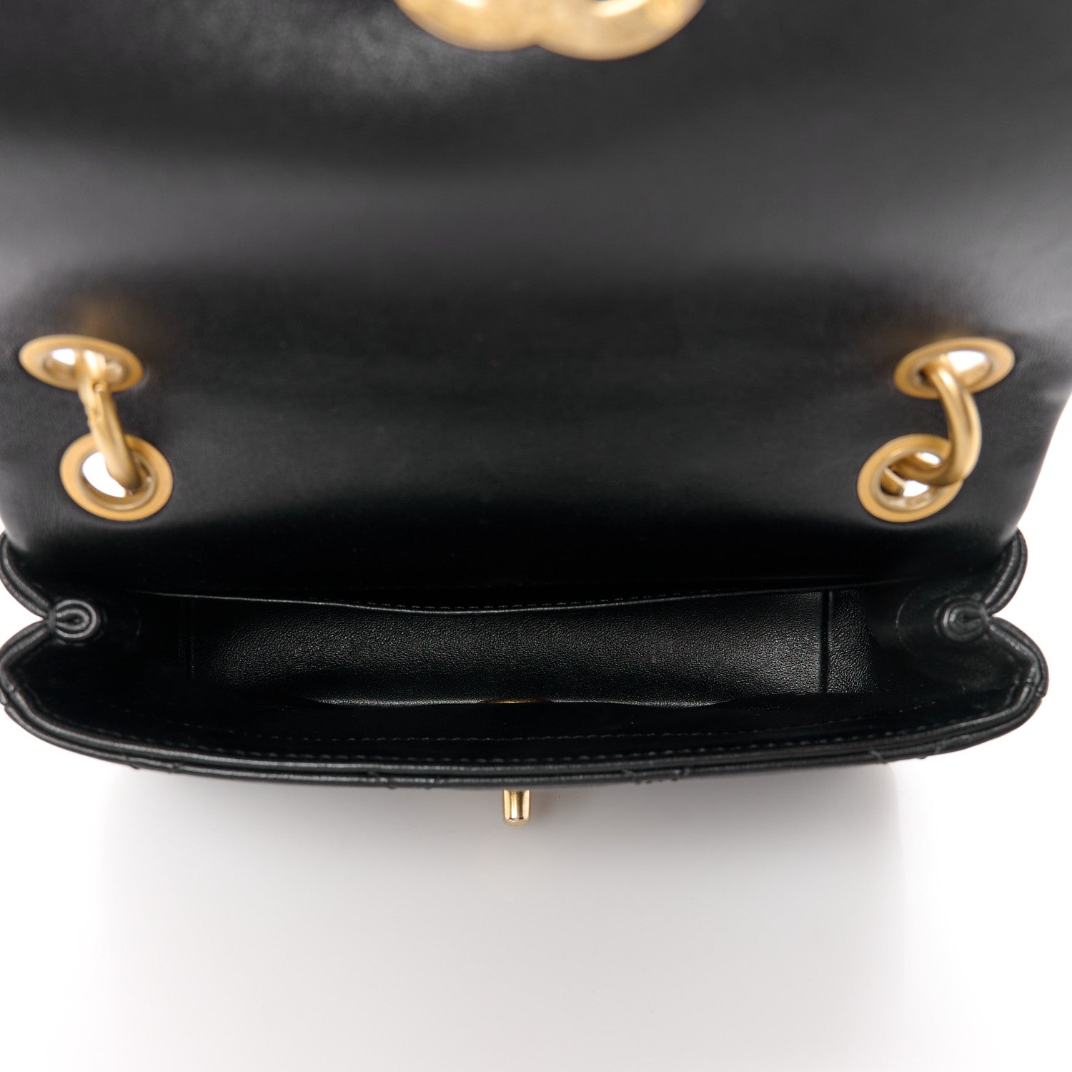 Chanel Shiny Lambskin Small Chain Is More Flap Black 5 of 11