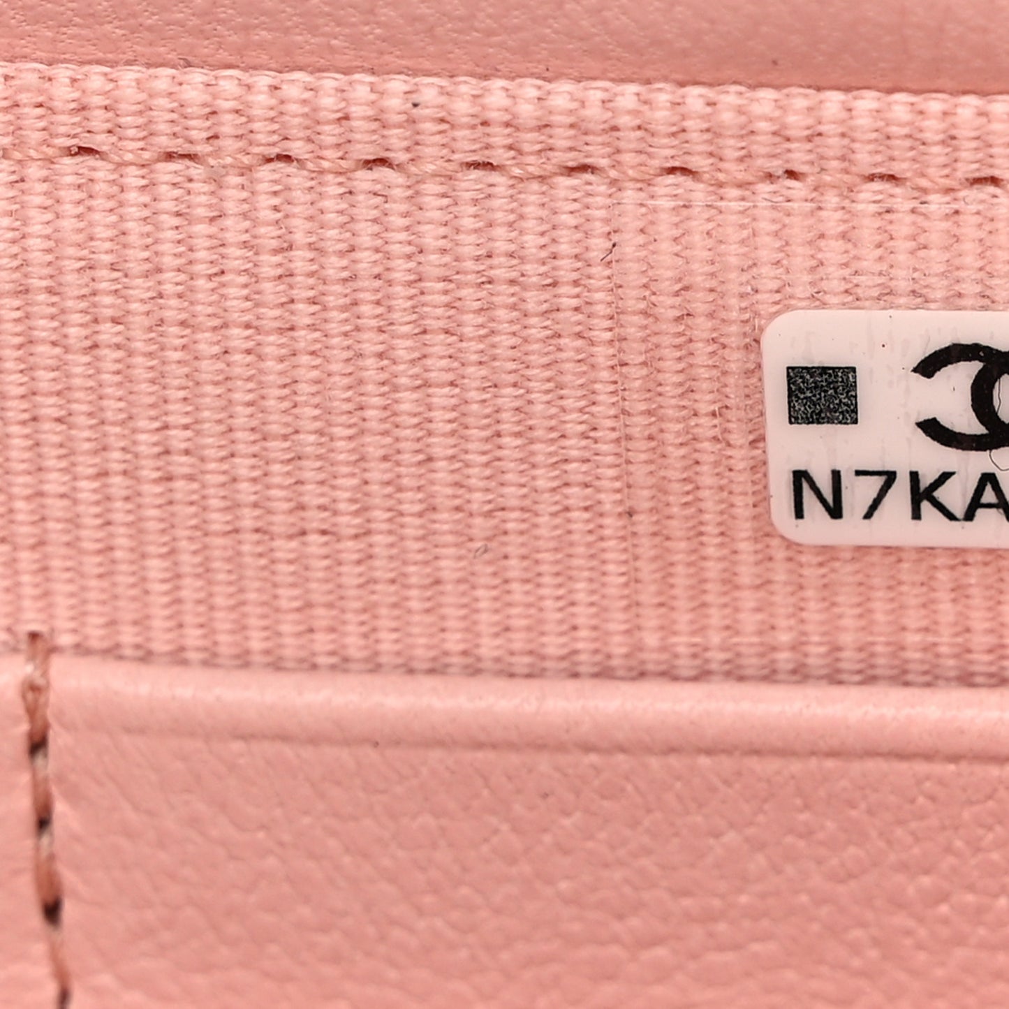 Lambskin Quilted CC Pouch Wristlet Pink
