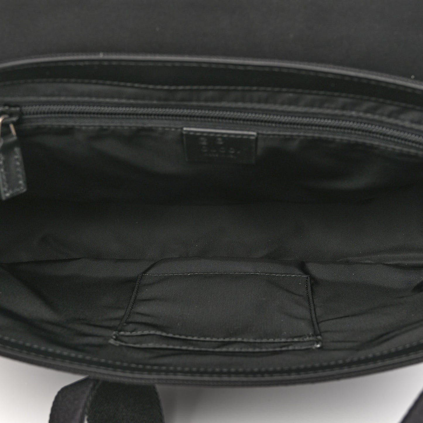 Techno Canvas Web Flap Messenger Bag Black