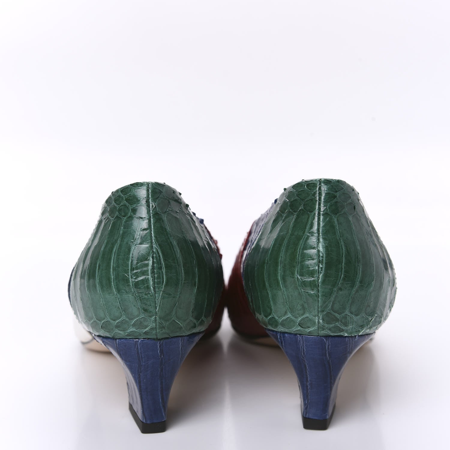 Gucci Snakeskin Crystal Double G Pumps 38 Multicolor 5 of 12