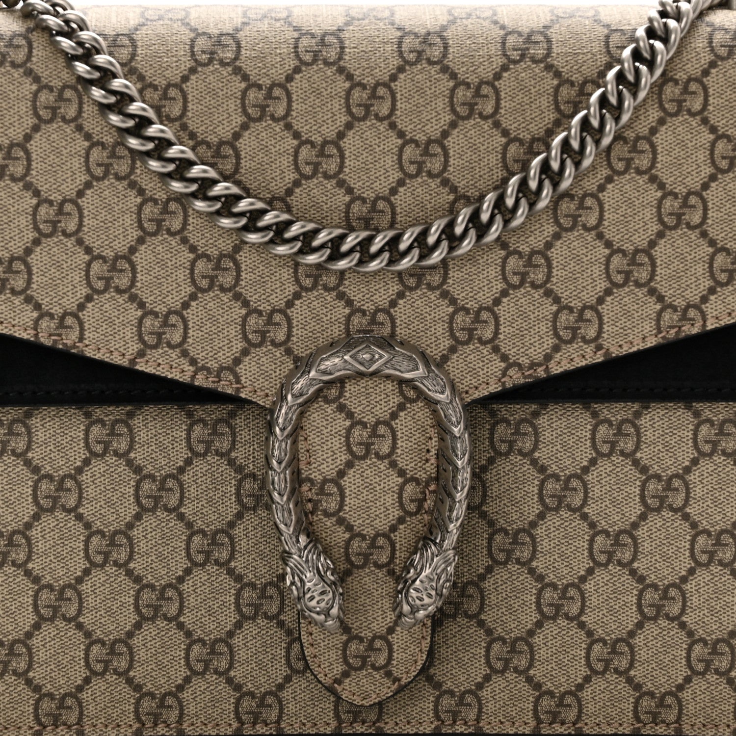 Gucci GG Supreme Monogram Medium Dionysus Shoulder Bag Black 8 of 11
