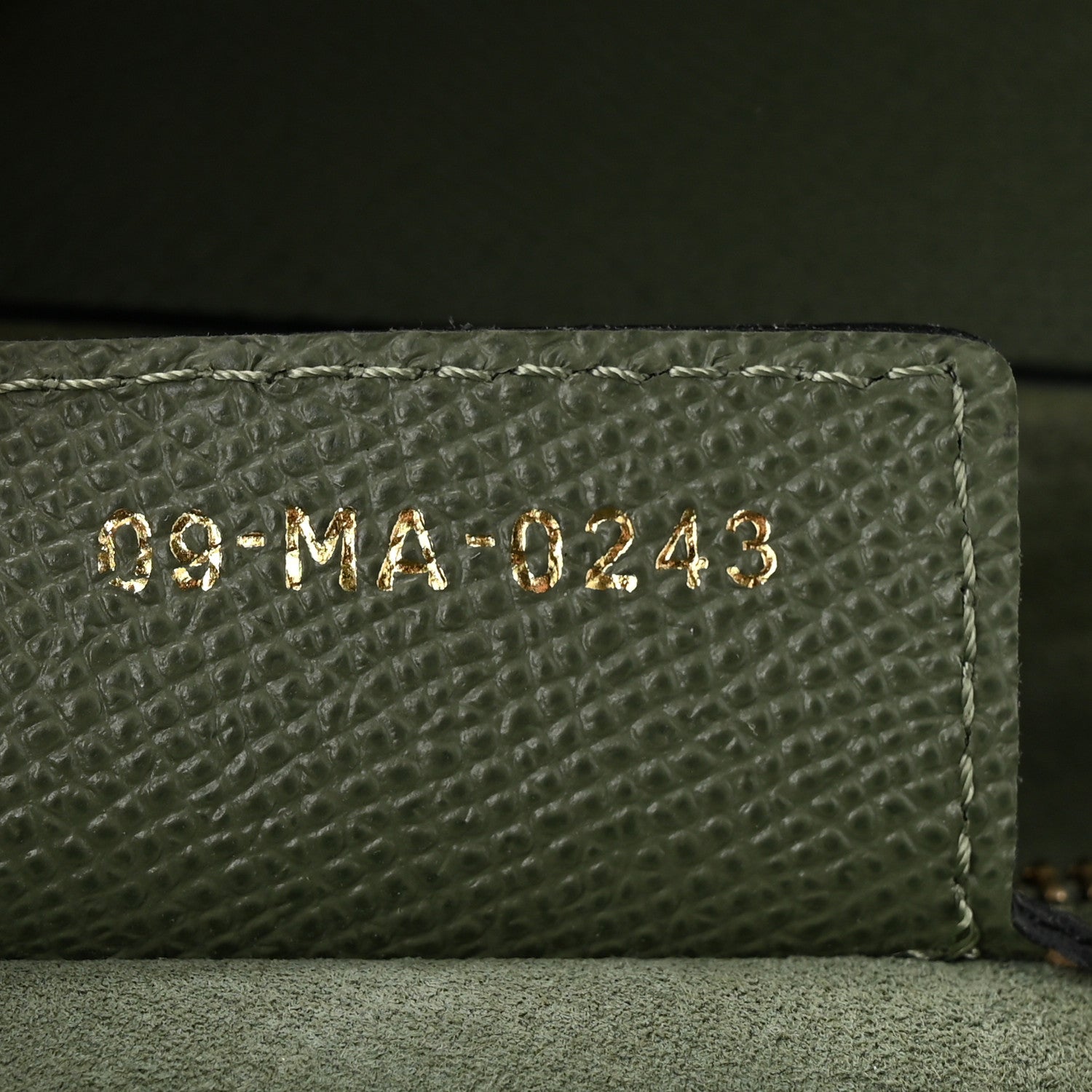 Christian Dior Grained Calfskin Saddle Bag With Strap Sage 7 of 14