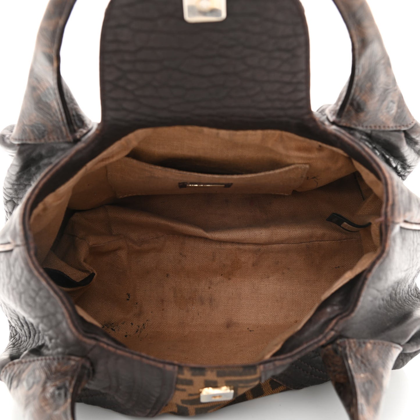 Zucca Nappa Nuvolata Vitello Tortuga Small Spy Tobacco Moro
