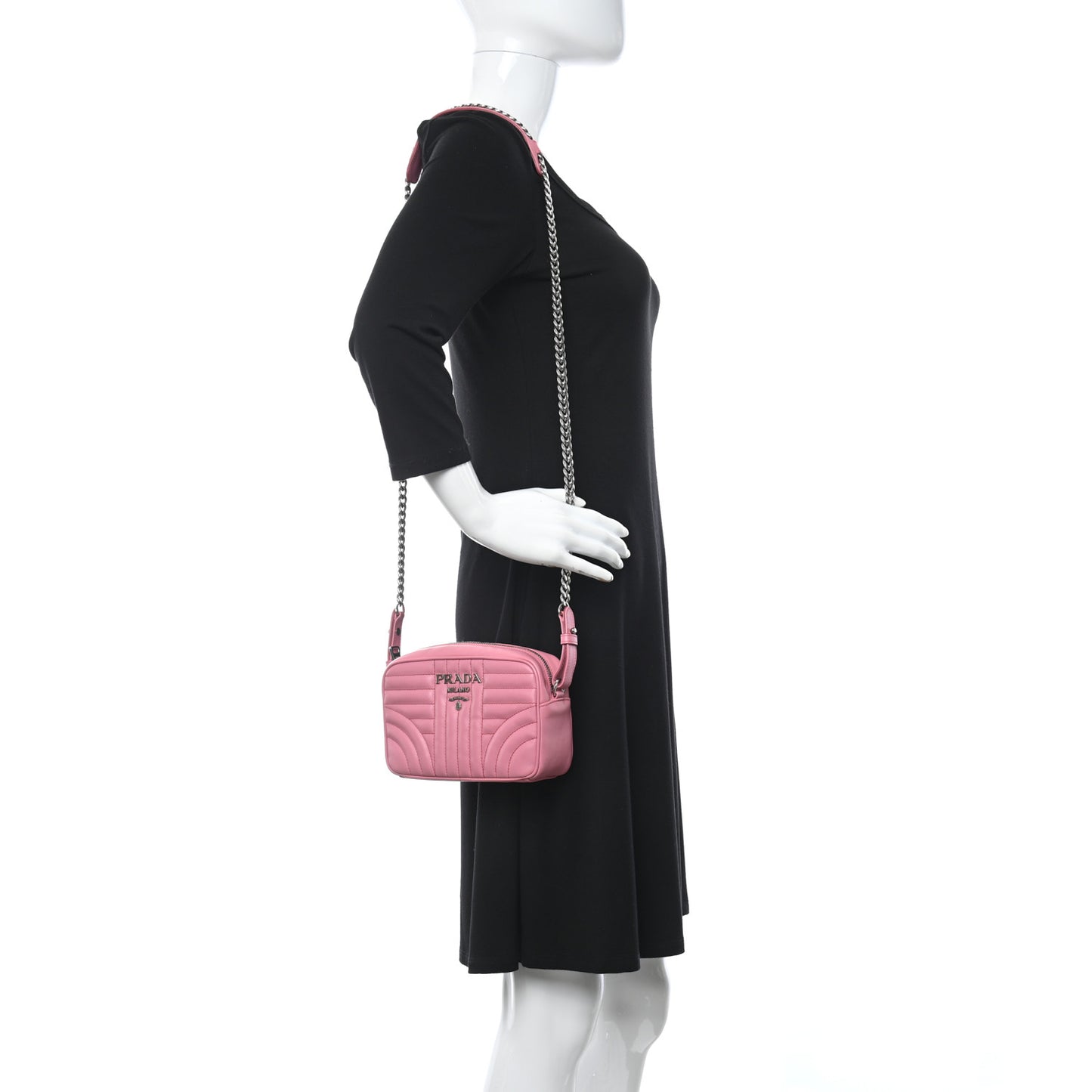 Soft Calfskin Diagramme Camera Bag Begonia
